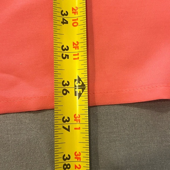 “Banana Republic” Coral Cap Sleeve Midi Shirt Dress w/Belt & Button Front Size 6 - Picture 11 of 13